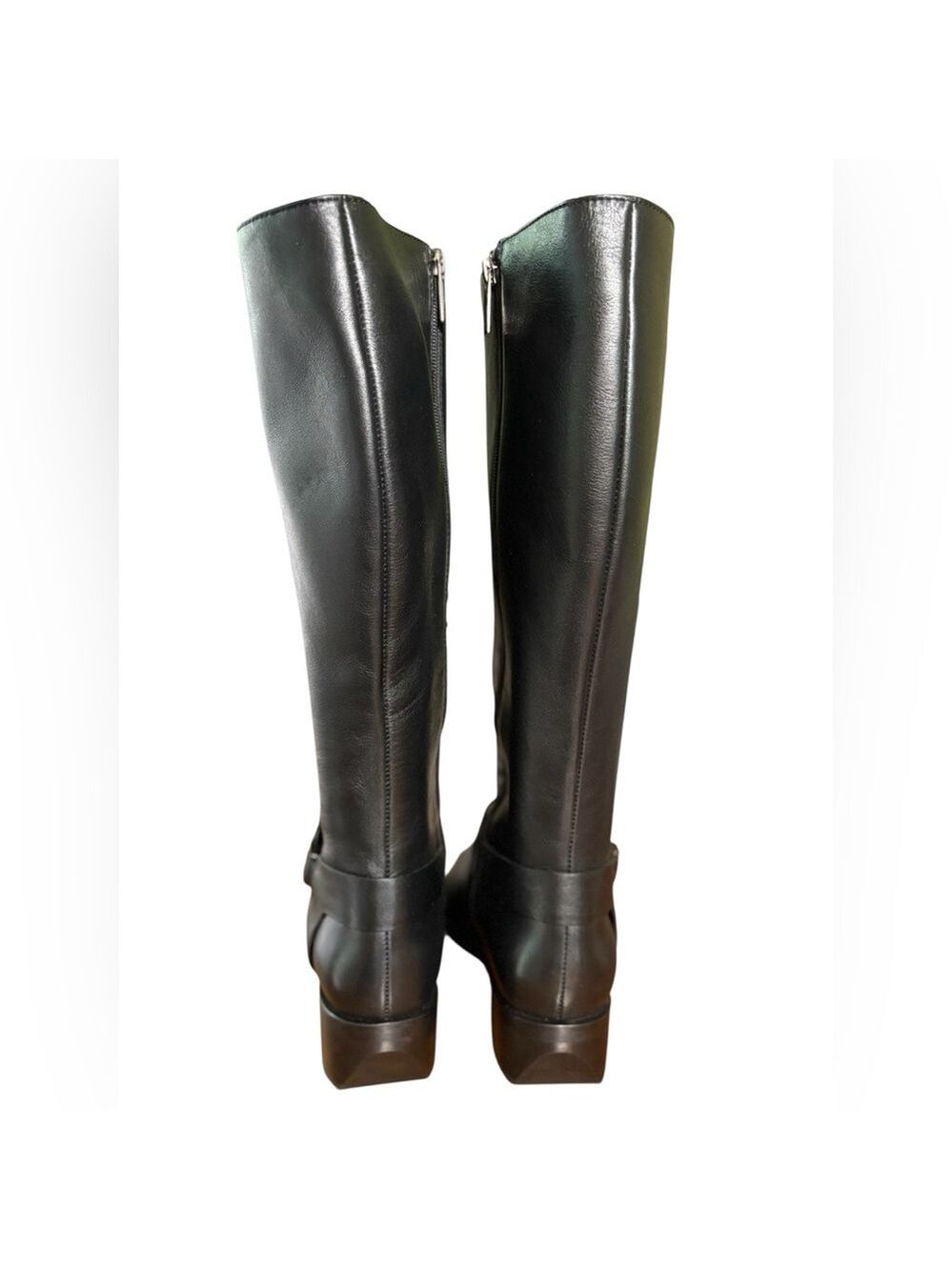 Aquatalia Graciela Black Leather Knee-High Boots, Size 9, Italy. New without box - Picture 13 of 16
